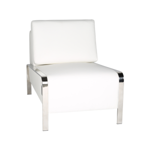 WHITE+METROPOLITAN+ARMLESS+CHAIR